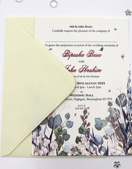 ABC 1148 Floral A5 Invitation