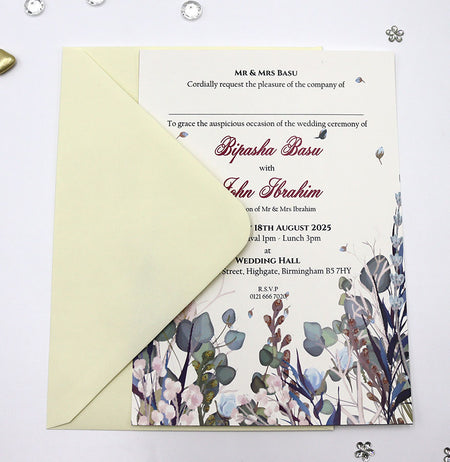 ABC 1148 Floral A5 Invitation