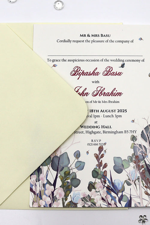Load image into Gallery viewer, ABC 1148 Floral A5 Invitation
