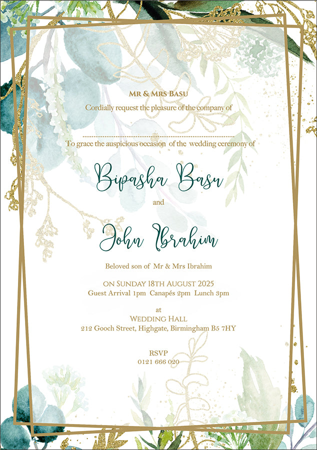 ABC 1154 A5 Translucent  Vellum Invitation