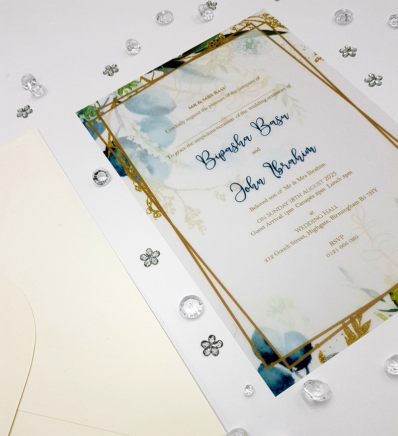 ABC 1154 A5 Translucent  Vellum Invitation