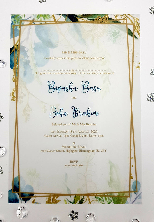 ABC 1154 A5 Translucent  Vellum Invitation