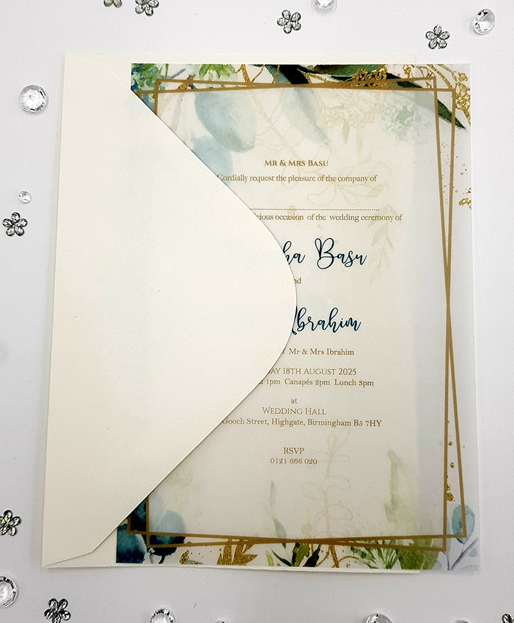 ABC 1154 A5 Translucent  Vellum Invitation