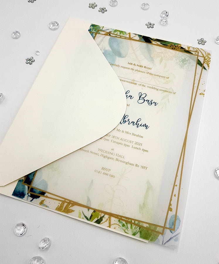 ABC 1154 A5 Translucent  Vellum Invitation