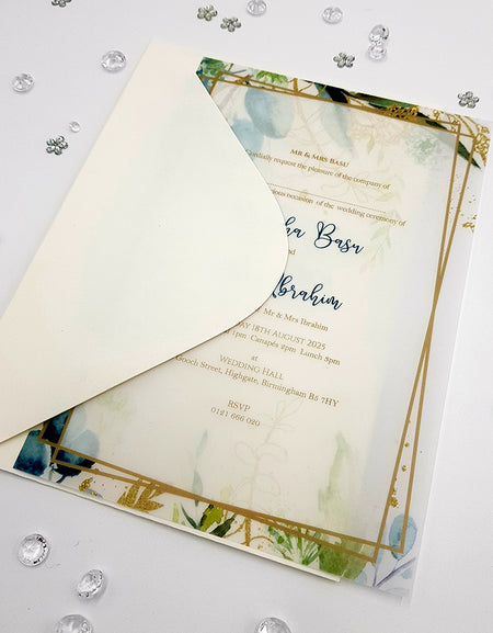 ABC 1154 A5 Translucent  Vellum Invitation