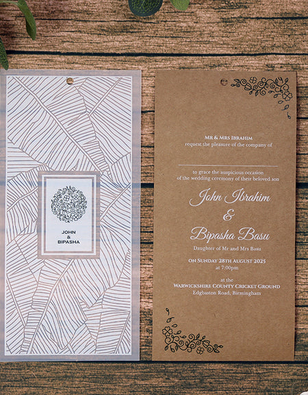 DL 1181 Vellum Wedding Invitation