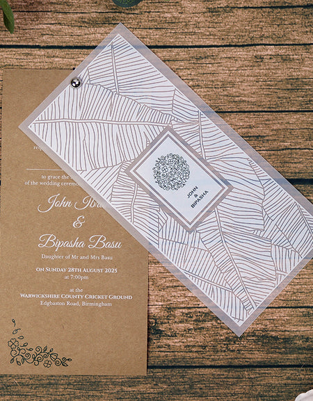 DL 1181 Vellum Wedding Invitation