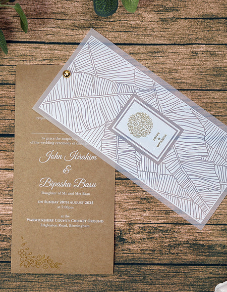 DL 1182 Vellum Wedding Invitation