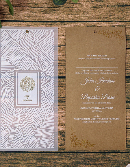 DL 1182 Vellum Wedding Invitation