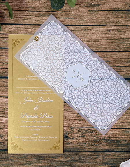 DL 1183 Vellum Wedding Invitation