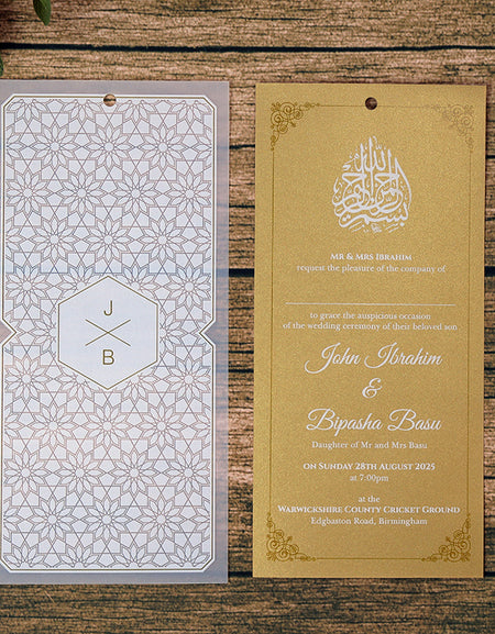 DL 1183 Vellum Wedding Invitation