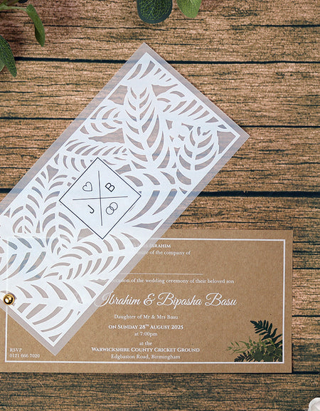 DL 1184 Vellum Wedding Invitation