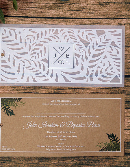 DL 1184 Vellum Wedding Invitation