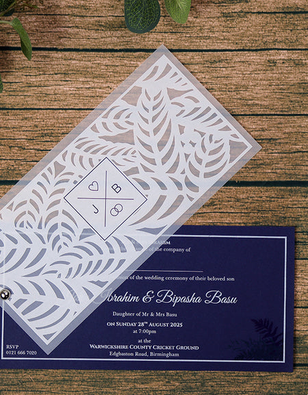 DL 1185 Vellum Wedding Invitation