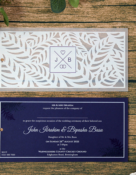 DL 1185 Vellum Wedding Invitation