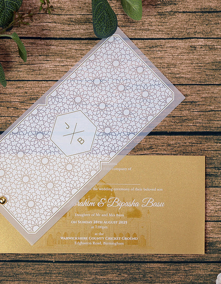 DL 1186 Vellum Wedding Invitation