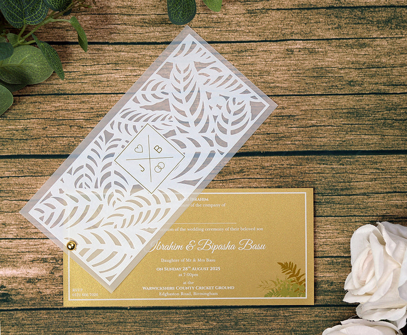 DL 1187 Vellum Wedding Invitation