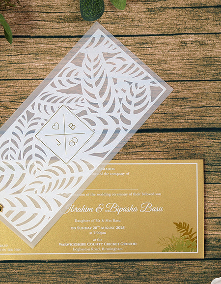 DL 1187 Vellum Wedding Invitation
