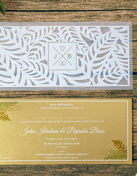 DL 1187 Vellum Wedding Invitation