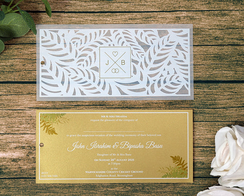 Load image into Gallery viewer, DL 1187 Vellum Wedding Invitation
