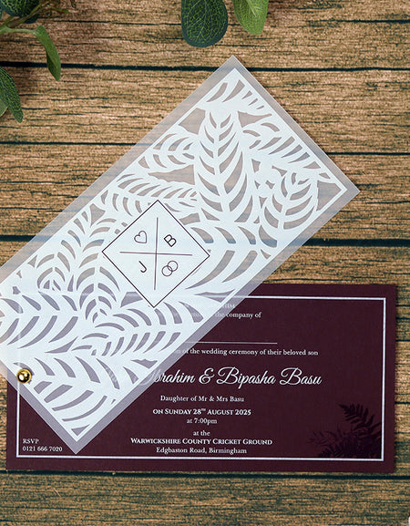 DL 1189 Vellum Wedding Invitation