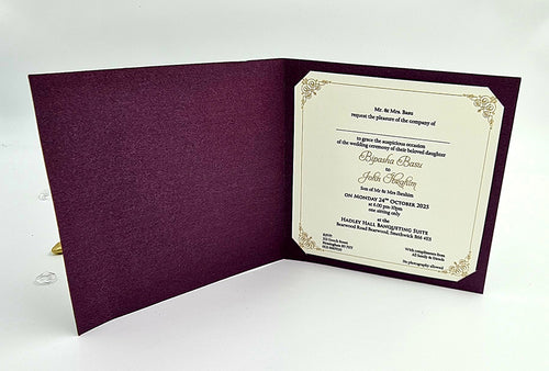 Load image into Gallery viewer, ABC 2003 Mauve Wedding Invitation
