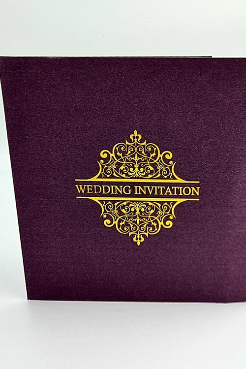 Load image into Gallery viewer, ABC 2003 Mauve Wedding Invitation
