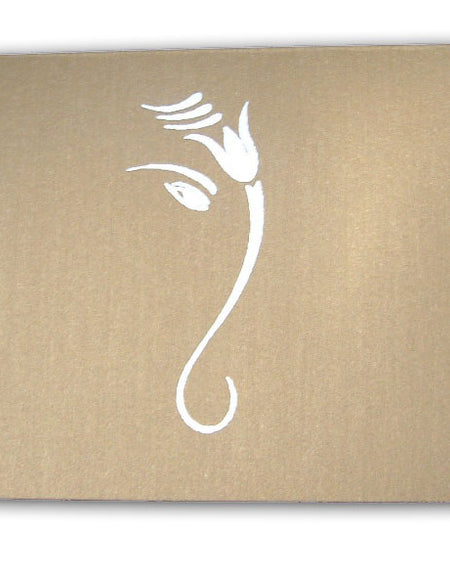 Hindu Wedding Invite in Gold and Silver