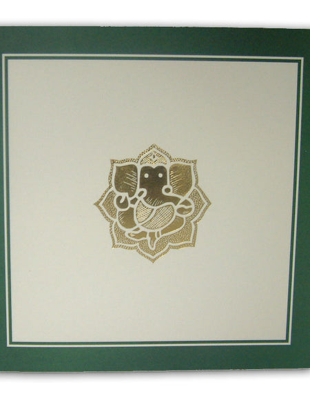 Green Border Hindu Invitation