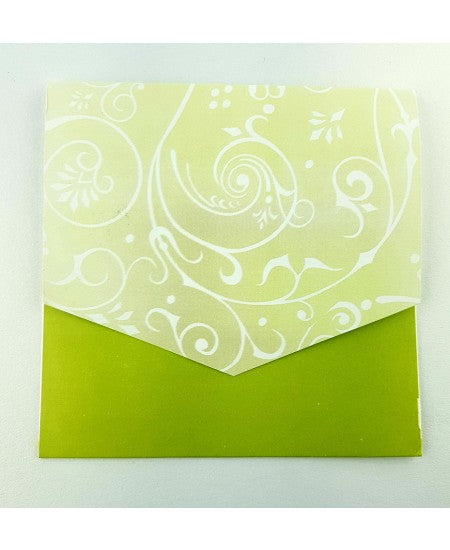 Load image into Gallery viewer, ABC 601 Mint green floral pocket party invitations
