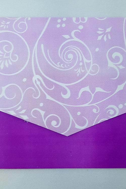 Load image into Gallery viewer, ABC 603 Purple Pocket Invitation
