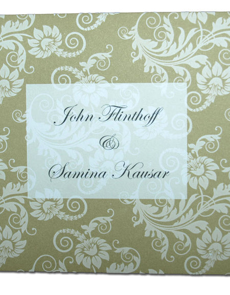 ABC 607 Elegant moss green floral toile pattern