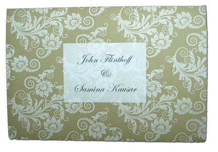 ABC 607 Elegant moss green floral toile pattern