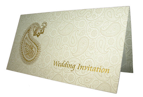 Load image into Gallery viewer, ABC 730 Asian Paisley background Foiled Invitation
