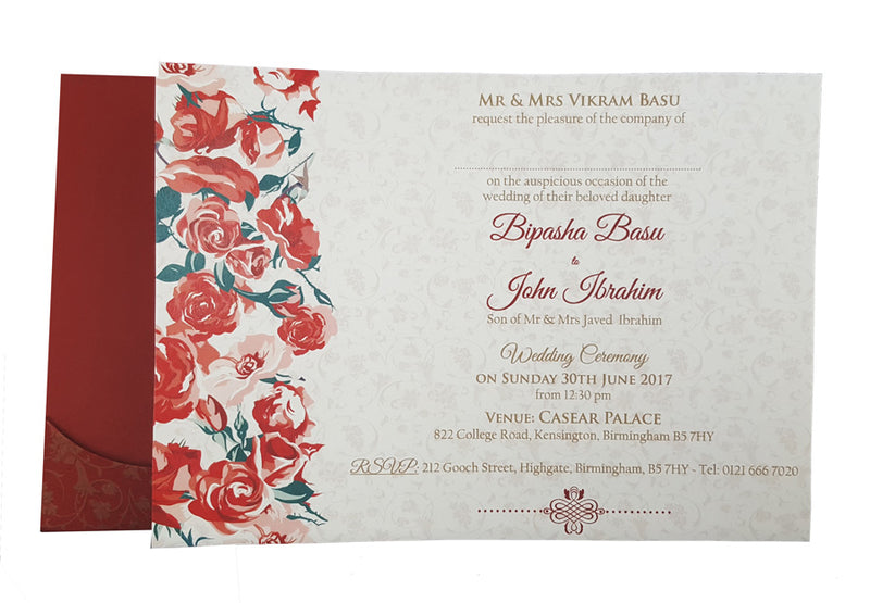 Asian Style Pocket Invitation Card - ABC 840