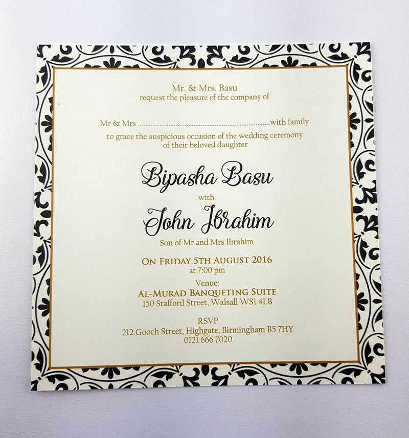 Eccentric Yellow Pocket Invitation ABC 964