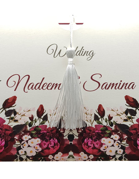 Bold Magenta Rose Invitation ABC 891