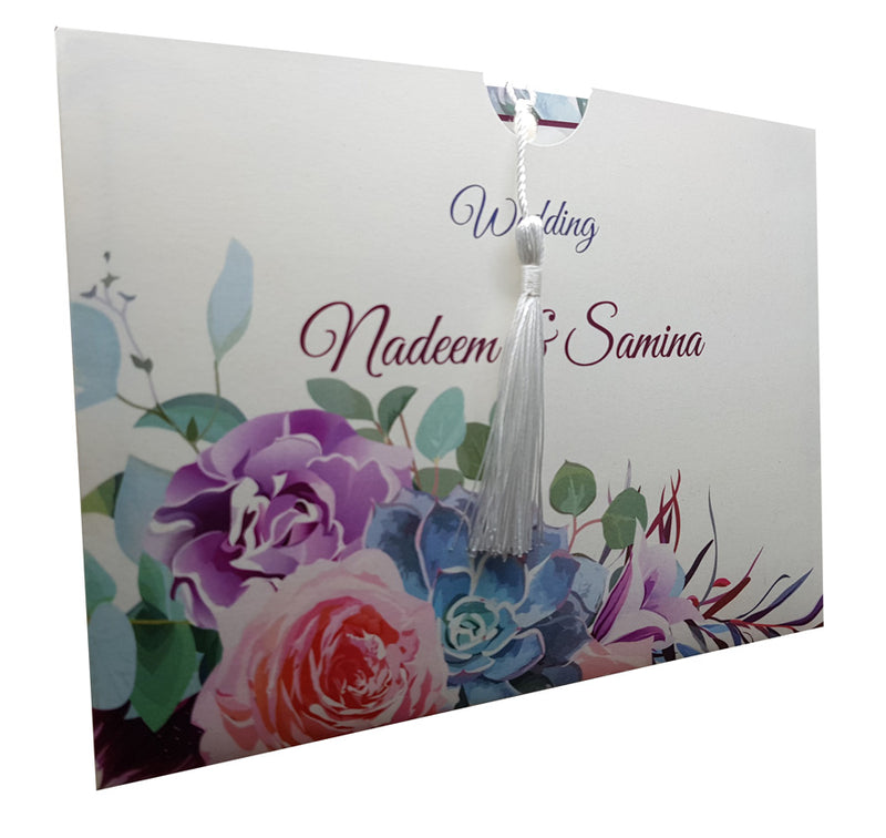 Colourful Bouquet Pocket Invitation ABC 893