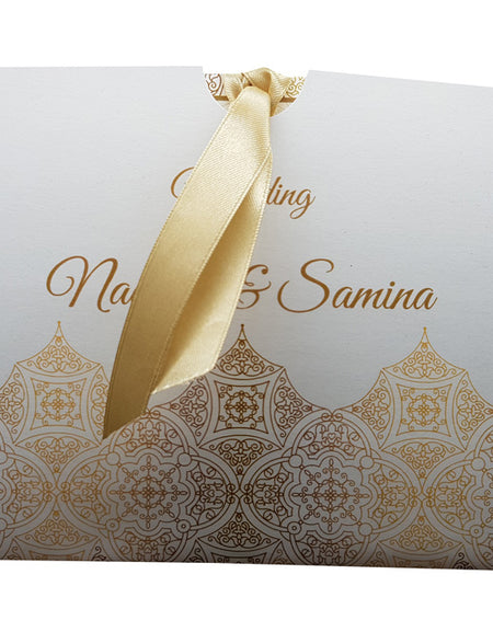 Golden Damask Pocket Invitation ABC 895