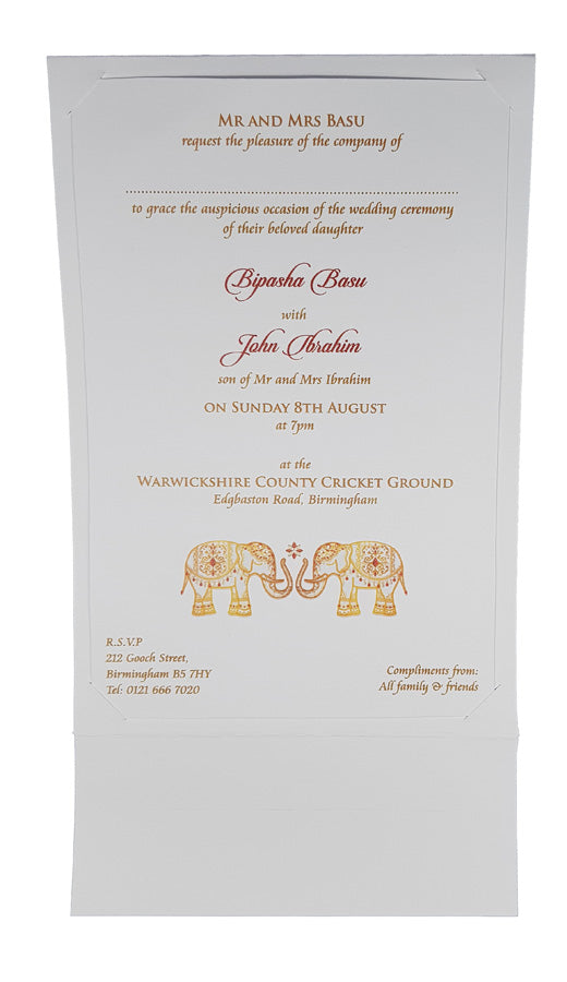 ABC 903 PERSONALISED WEDDING INVITATION