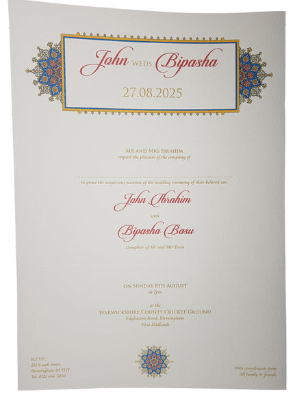 ABC 921 Personalised Invitation