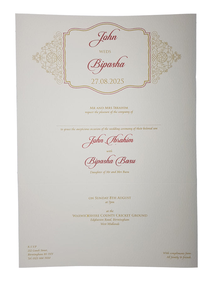 ABC 922 Personalised Invitation