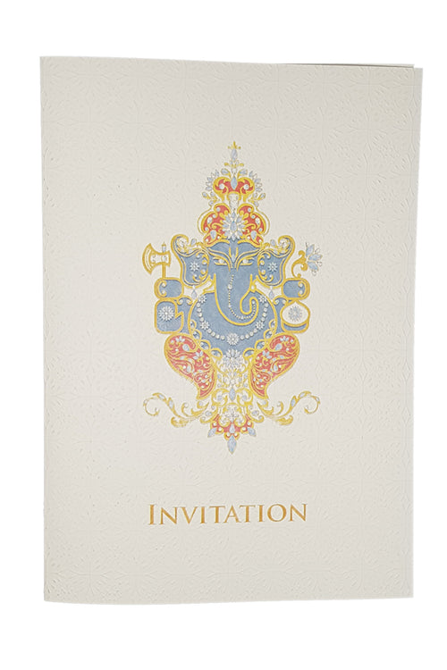 Load image into Gallery viewer, Hindu Ganesh Party Invitation Budget Card design ABC 932
