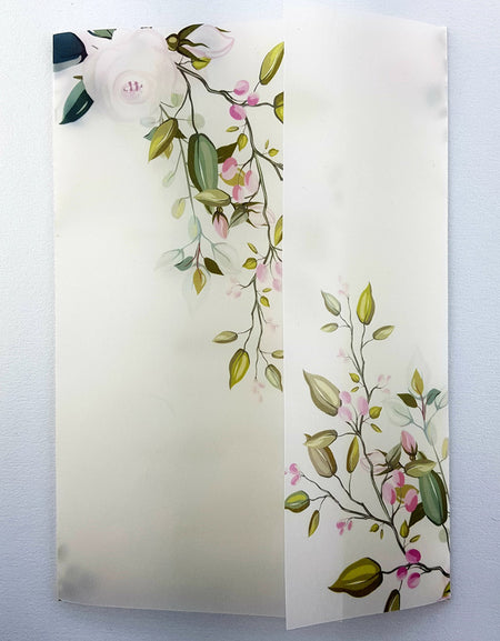 ABC 970 Vellum Translucent Floral Rosebud Invitation