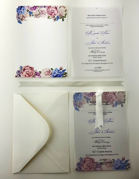 ABC 980 Floral Vellum Invitation