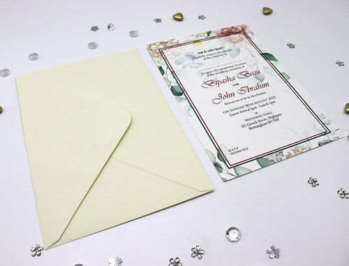 Load image into Gallery viewer, ABC 1137 Floral A5 Invitation
