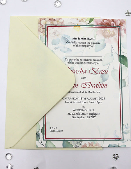 ABC 1137 Floral A5 Invitation