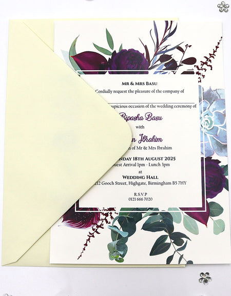 ABC 1149 Floral A5 Invitation