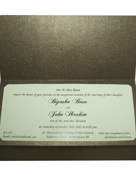 ABC 330 WI Chocolate Wedding Invitation