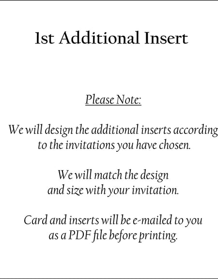 1st Additional Insert